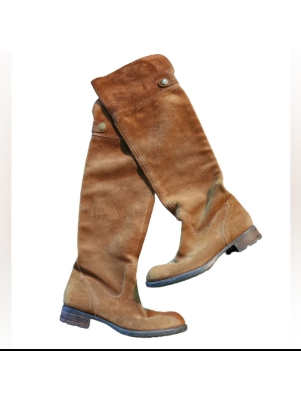 Franco sarto suede leather riding boots color tan size 6.5 US